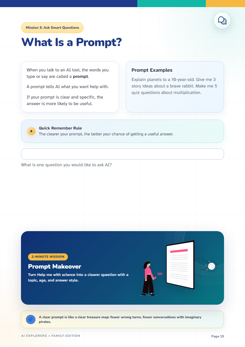 Workbook preview: What is a prompt lesson