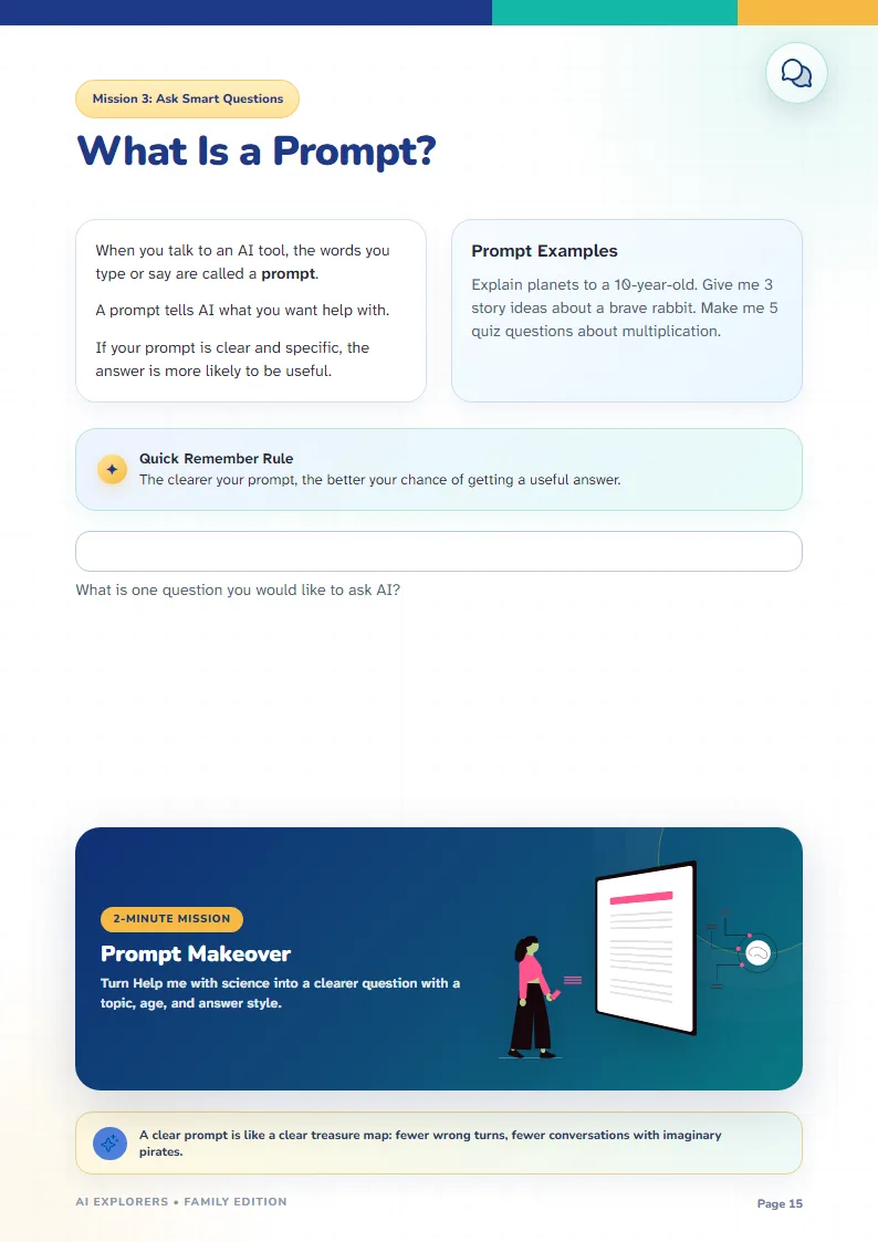 Workbook preview: What is a prompt lesson
